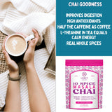 Leely Chai Masala Chai Loose Leaf. Organic Assam Black Tea with whole spices, Small Batch, Authentic Brew or Steep - 8 OZ, 40 Cups