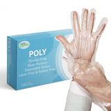EcoQuality Disposable Food Preparation Poly Gloves 2500 Count - One Size Fits All BPA FREE - Food Grade PE Disposable Gloves Latex & Powder Free (5