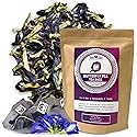 Sou Zen Butterfly Pea Flowers - 35 Corn-Fiber Pyramid Tea Bags | Premium Quality | Naturally Vibrant Herbal Tea