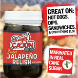 Ragin' Cajun Flavorful Charcuterie Condiment Trio - 1 Jalapeño Relish 15 oz, 1 Jalapeño Slice 14 oz, 1 Spicy Pickle 12 oz, Authentic Louisiana Variety