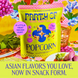 Party of Thai Chili Lime Popcorn Snack - Savory Citrus Heat with Spicy Kick - Gluten-Free, Veggie-Based, Healthy Snack - Individually Wrapped for Easy