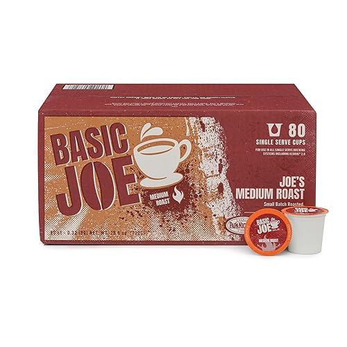 Basic Joe Medium Roast Coffee Pods - 80 Count | Single Serve K-Cup Compatible Pods | 100% Arabica | Balanced Everyday Roast | Made in USA