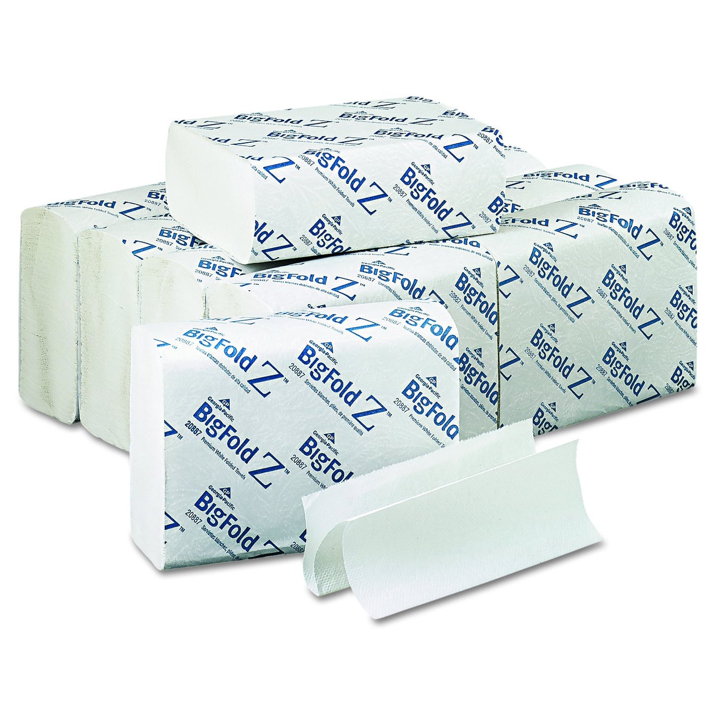 Georgia Pacific Professional 20887 BigFold Paper Towels, 10 1/5 x 10 4/5, White, 220 per Pack (Case of 10 Packs)