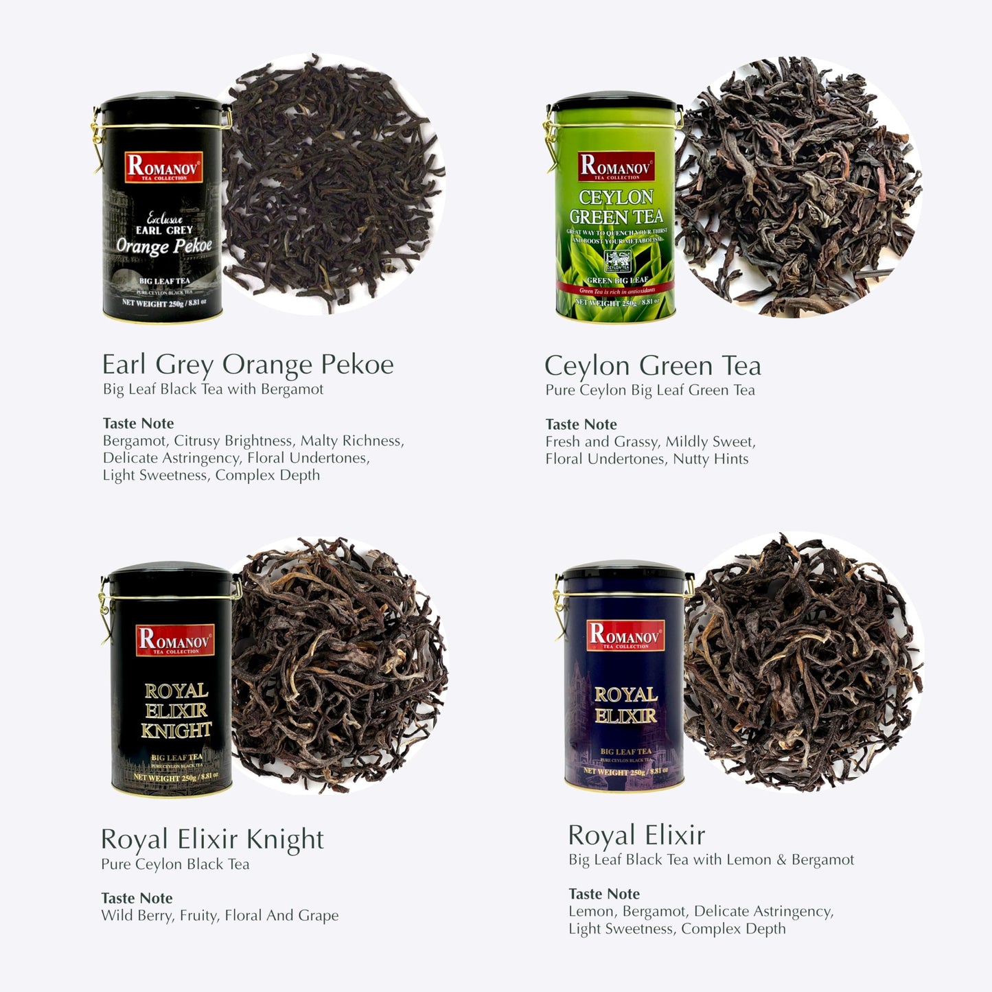 Romanov Tea | Royal Elixir | Big Leaf | Pure Ceylon Black Tea | 250 g (1)