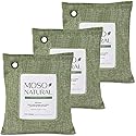 Moso Natural Air Purifying Bag 200g (3 Pack). A Scent Free Odor Eliminator for Cars, Closets, Bathrooms, Pet Areas. Premium Moso Bamboo Charcoal Odor