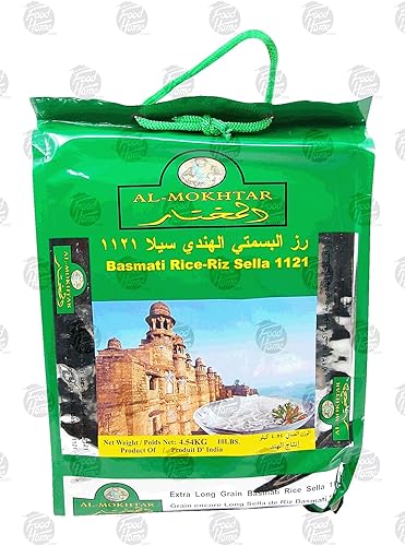 Al Mokhtar basmati rice -riz sella 1121 10-lb bag(pack of 1)
