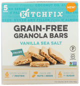 Kitchfix, Granola Bars Grain Free Vanilla Sea Salt, 5.8 Ounce