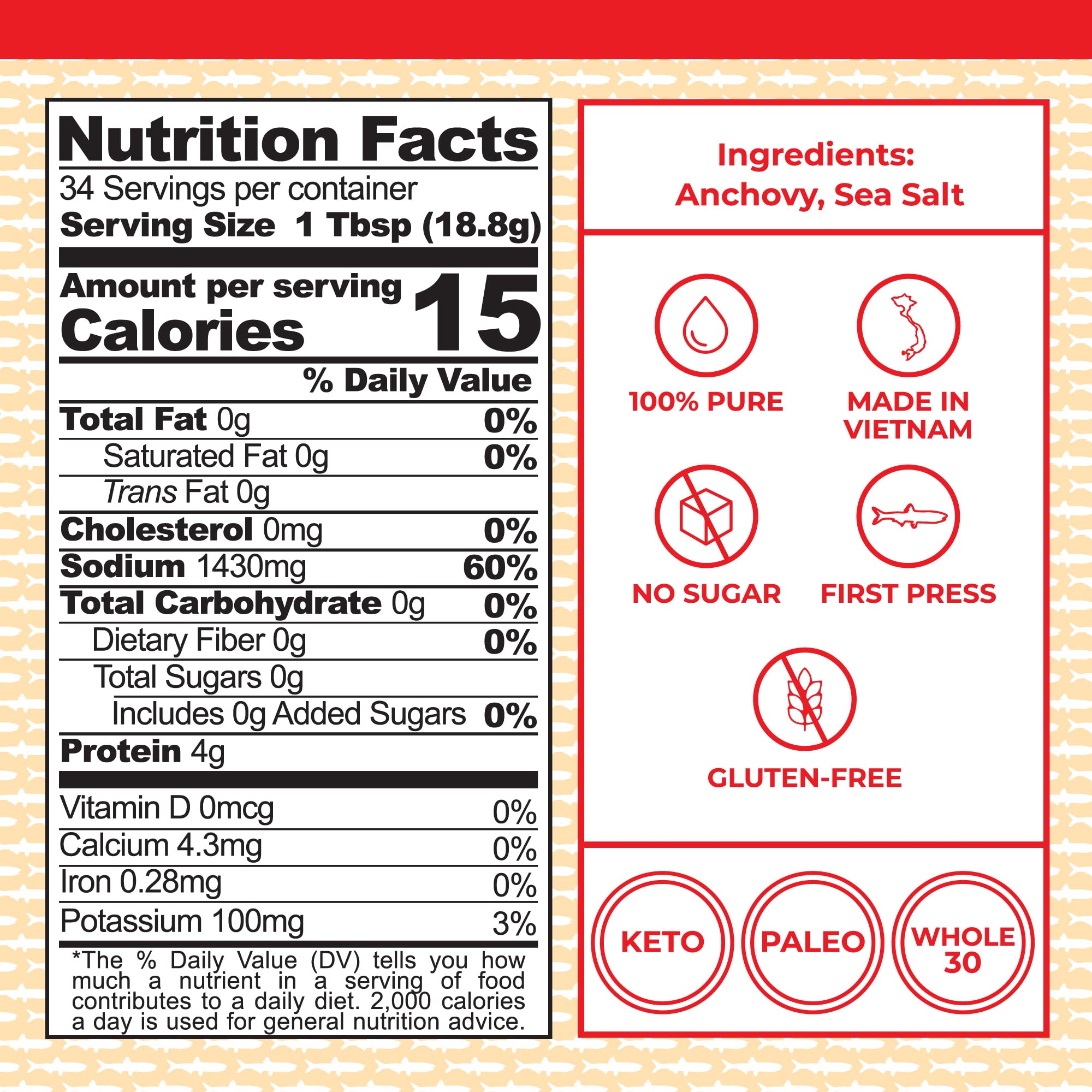 Red Boat Fish Sauce | Premium 40°N fish sauce sustainably made with just two ingredients in Vietnam | Keto, Paleo, & Whole 30 friendly | Gluten