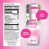 Easy Energy Drink (Strawberry) - Zero Sugar Sparkling Energy Drink with Natural Caffeine, Magnesium & Lion’s Mane - Clean Energy for Workouts & Busy