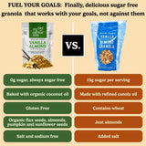 MyCerealMix Vanilla Almond Sugar-Free Granola, 24 oz - Keto & Diabetic-Friendly, Plant-Based, No Added Sugar, Gluten-Free, High Fiber, Allulose & Monk