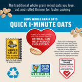 Quaker Organic Quick Cook Oatmeal, Breakfast Cereal, Non-GMO Project Verified, 24 Oz(Pack of 4)