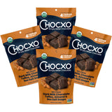 Chocxo Dark Milk Chocolate Toffee, Almond & Sea Salt Snaps - Low in Real Sugar, Organic, Non-GMO, Gluten Free & Kosher, No Artificial Sweeteners or