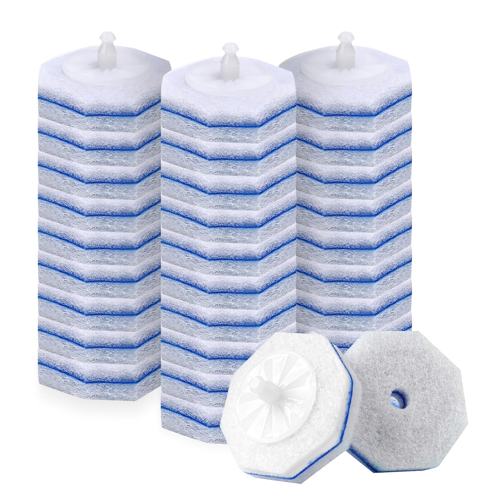 30Pcs Disposable Toilet Wand Refills Compatible with Clorox Toilet Wand. Easy Cleaning Toilet Bowl Fiber Wand Heads Compatible with Most Toilet