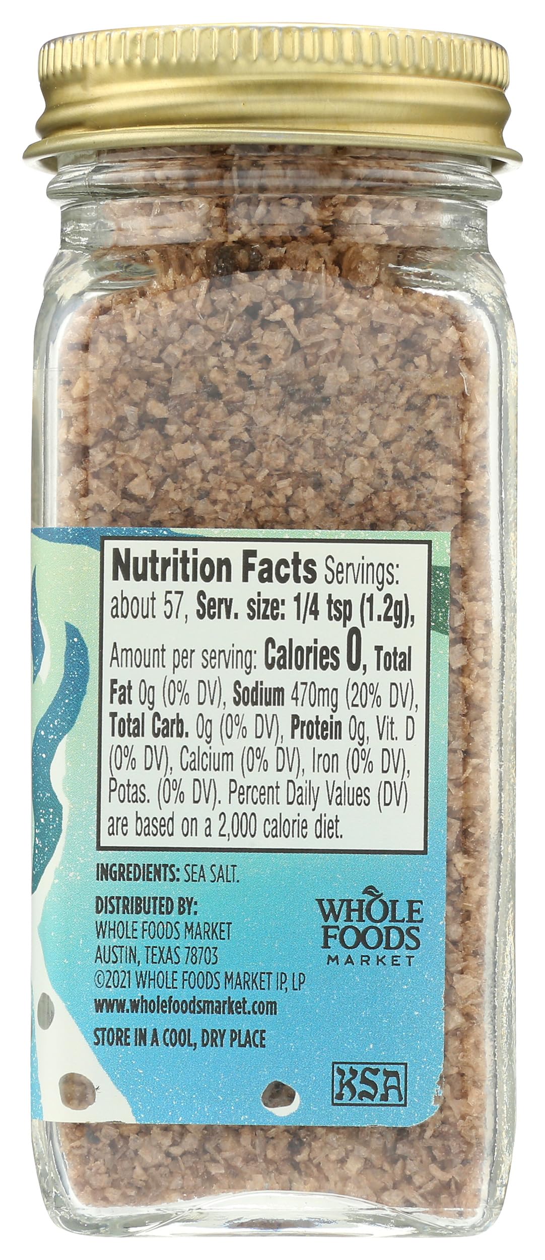 Whole Foods Market, Seasoning Salt, Applewood Smoked, 2.40 Ounce