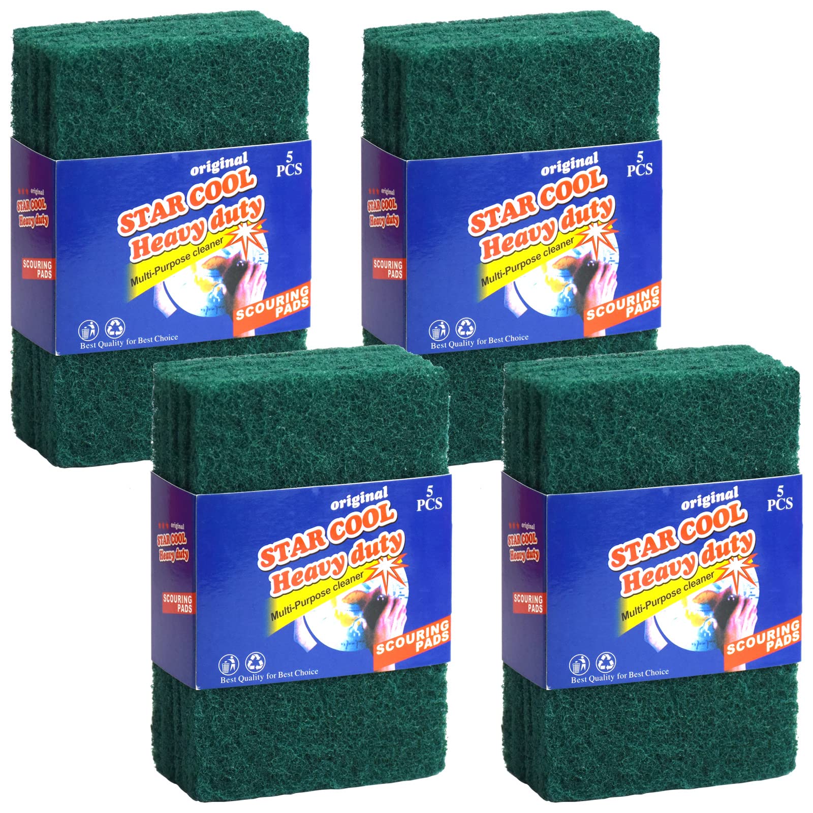 Heavy Duty Scrub Sponge, Scratch Free Home Kitchen Dual-Sided Dishwashing Sponge, Sponge scouring pad,for Kitchen, Sink, Dish, Bathtub, Wall 20PCS
