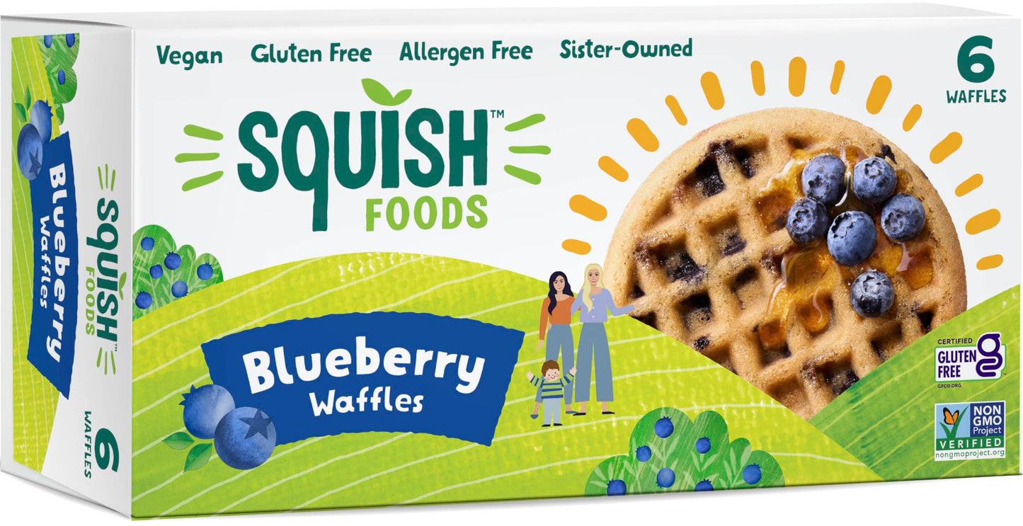 Squish Foods Frozen Waffles (Blueberry)