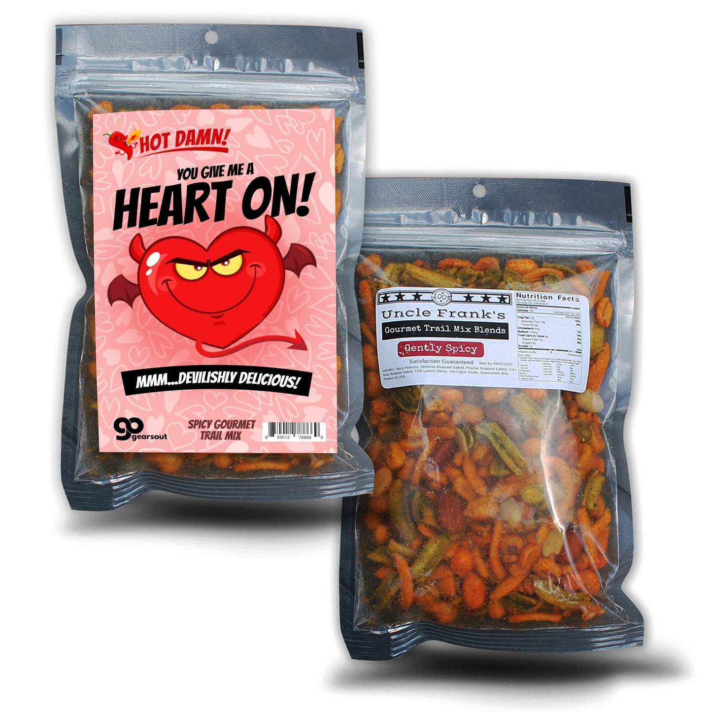 You Give Me A Heart On Trail Mix - Funny Spicy Snack Mix for Adults - Weird Stocking Stuffer, Made in the USA