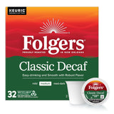 Folgers Classic Decaf Coffee, Keurig K-Cup Pods, 32 Count Box