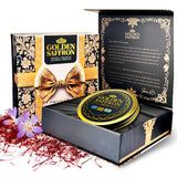 Golden Saffron Luxtury Gift Box, Premium All Red Saffron Threads, Grade A+ Super Negin, Perfect For Any Occasions Non-GMO Verified for Tea, Paella