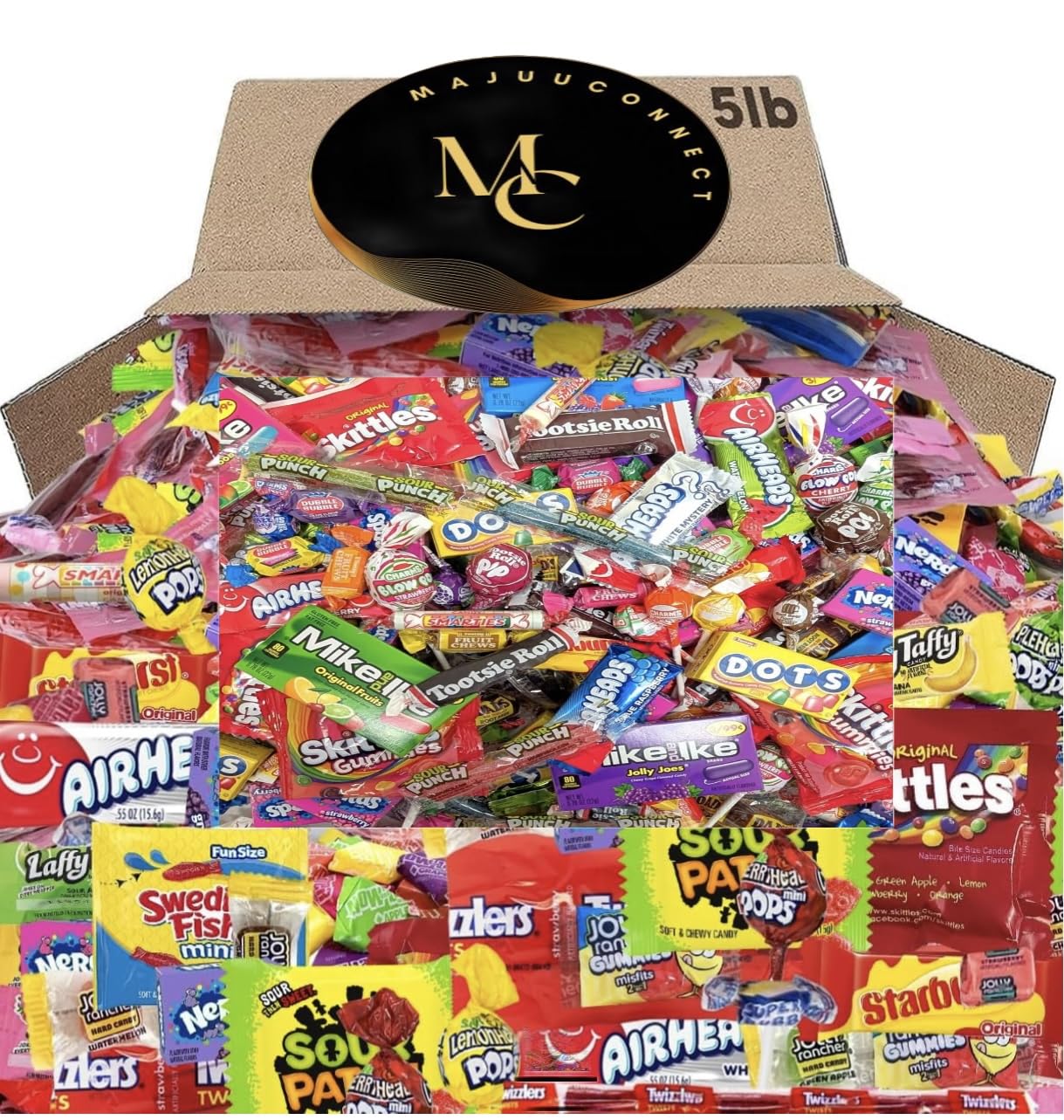 Ultimate 5 lb Bulk Candy Aprox (200 count )Individually Wrapped Party Candy Variety , Kid's and Adults Favorite Sweets Giant Bag Assorted Perfect