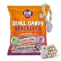 Skull Candy Bracelets - 40 Count - Candy Bracelets Individually Wrapped - Fun Candies for Goodie Bags and Classroom Rewards - Party Favors by Funtasty