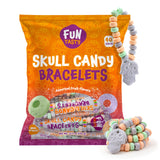 Skull Candy Bracelets - 40 Count - Candy Bracelets Individually Wrapped - Fun Candies for Goodie Bags and Classroom Rewards - Party Favors by Funtasty