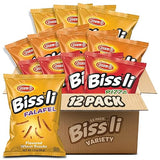 Osem Bissli Variety Pack - 3 Bold Flavors: Falafel, Pizza, BBQ, Baked Flavored Snacks, Crunchy Wheat Snacks for Kids & Adults - 1.23oz Bags (Pack
