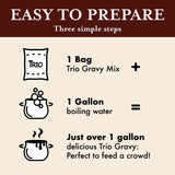 Trio Turkey Gravy Mix 20 oz (Pack of 8)