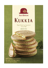 Kukkia Matcha(Green Tea) Chocolate(New Package) 10ct/box- Whipped Green Tea Chocolate Cream Sandwiched with Wafer(Gaufrette) and Crispy Cookie