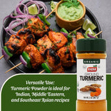 Badia Organic Turmeric Powder, 2 oz - Rich in Curcumin, Perfect for Cooking, Smoothies & Wellness