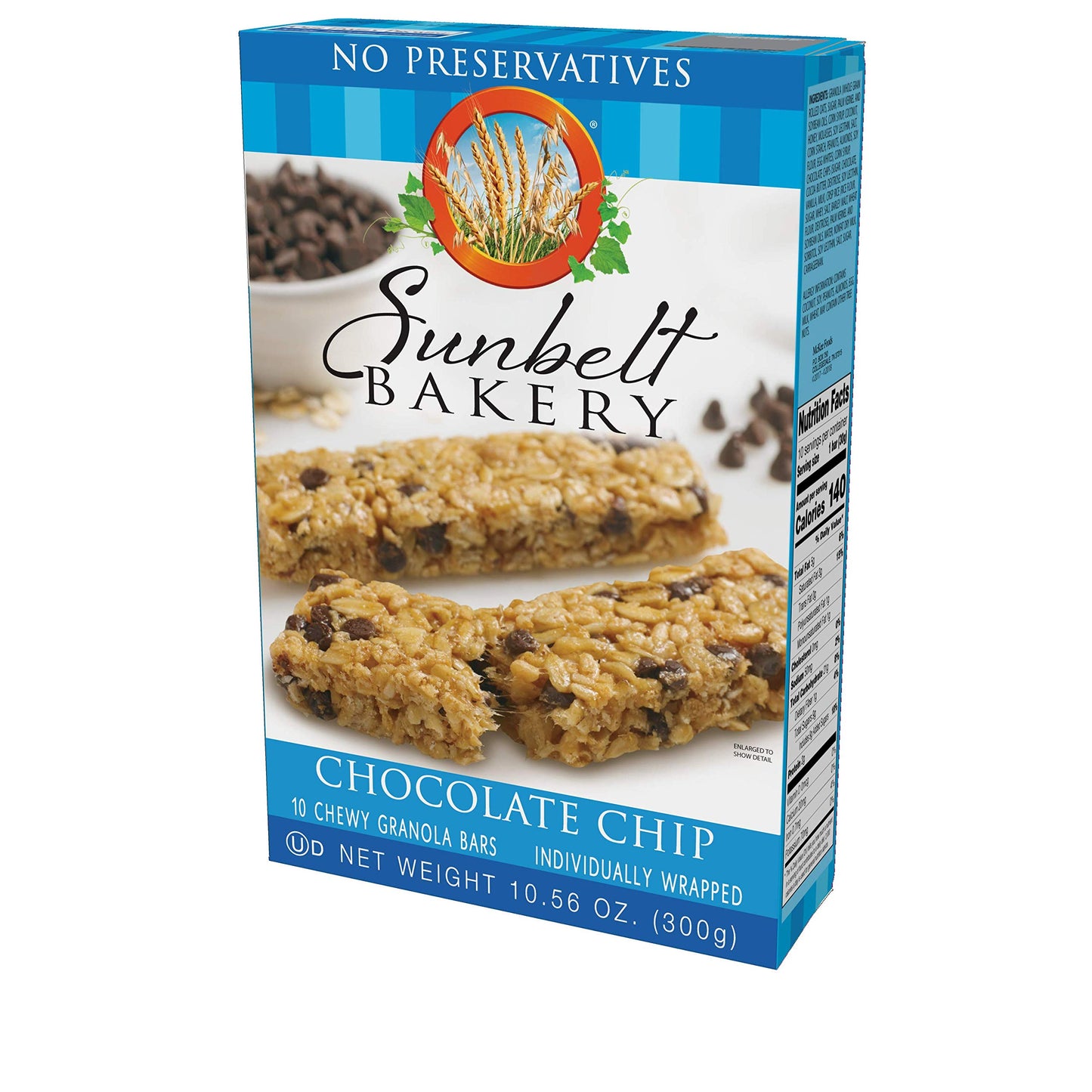 Sunbelt Bakery Chocolate Chip Chewy Granola Bars, 50 - 1.0 OZ Bars (5 Boxes)