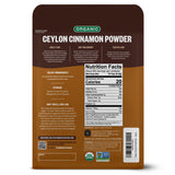 FGO Organic Ceylon Cinnamon Powder, 8oz Pure Sri Lanka Cinnamon for Spice & Seasoning, Great for Baking, Cooking, & Drinks, Additive Free, Non-GMO