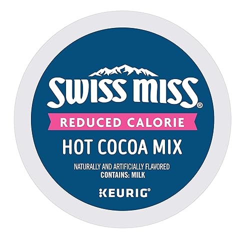 Swiss Miss, Reduced Calorie Hot Cocoa, Single-Serve Keurig K-Cup Pods, 44 Count (2 Boxes of 22 Pods)