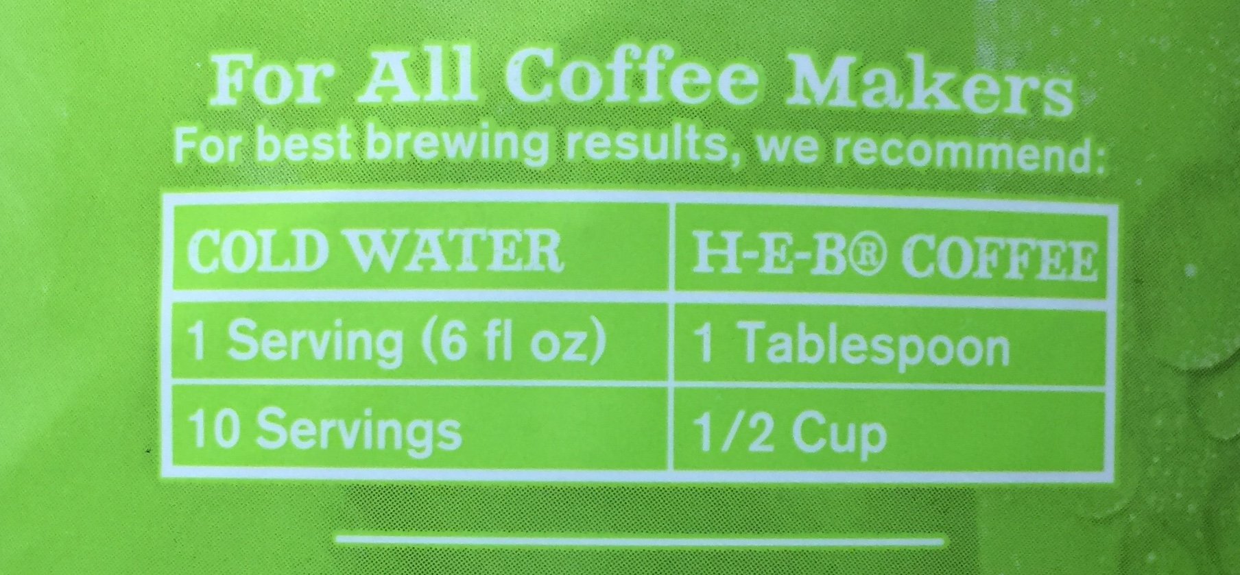 H?E?B 1/2 Caff Classic Roast Medium Roast Ground Coffee - 34.5 oz