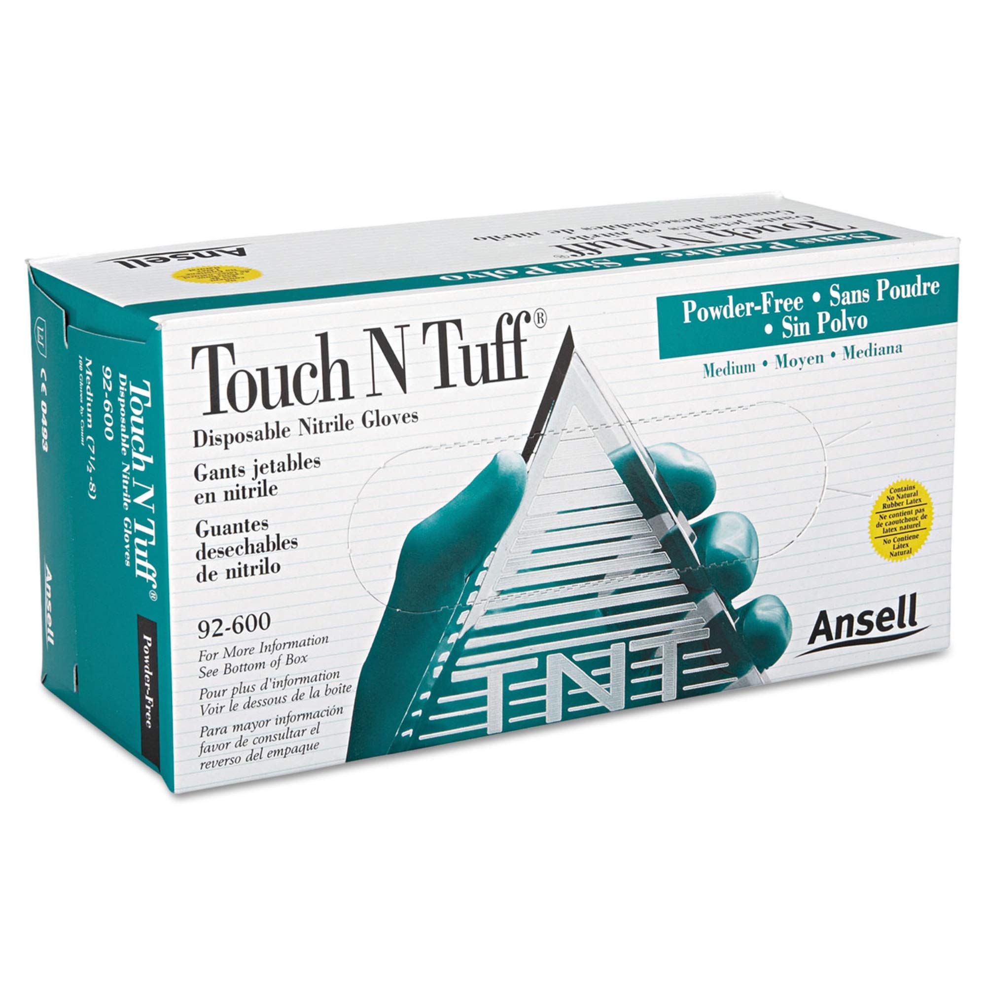 Disposable Nitrile Gloves | Ansell TouchNTuff 92-600 | Box of 100