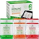 Soeos Konjac Noodles, Shirataki Noodle, 9.5 oz (270g)*6 Packs, Low Calorie, Low Carb, Keto and Paleo Friendly, 3 Variety Noodles, Fettuccine, Angel