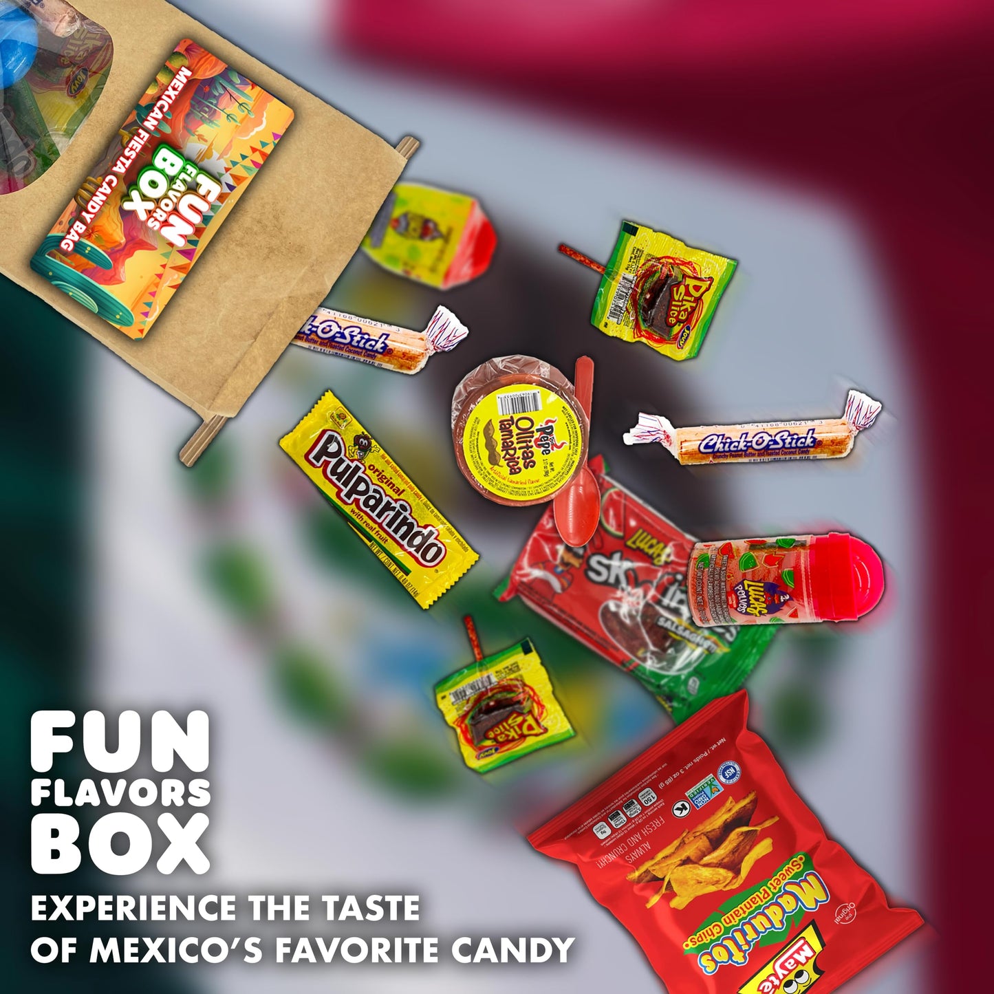 Fun Flavors Box Cinco de Mayo Mexican Candy 28 Count Fiesta Gift Bag with Surprise Rubber Duck