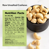 NUTS U.S. - Cashews | Raw and Unsalted | Whole Kernels and No Shell | Fresh & Unroasted | Natural Bulk Cashews !!! (4 LBS)