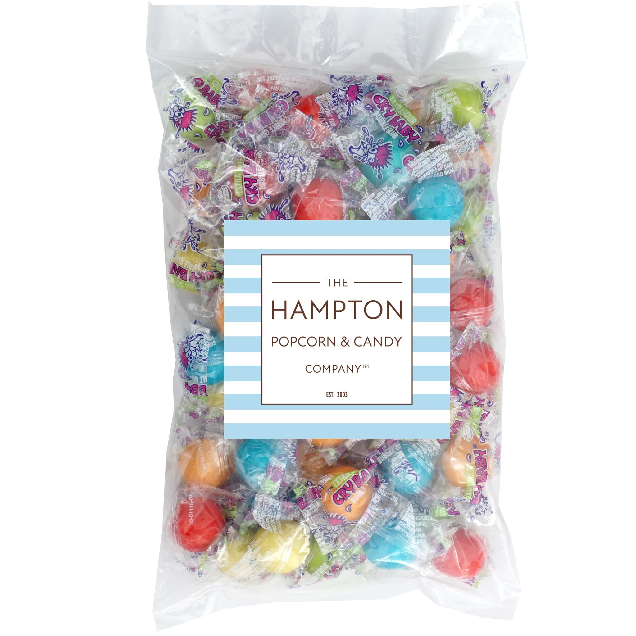 Cry Baby Extra Sour Fruit Gumballs, 12oz. Bulk Bag (Approx 60 Pieces) Individually Wrapped Gumballs, Chewing Bubble Gum, Colorful Gum Balls, Sour Gum