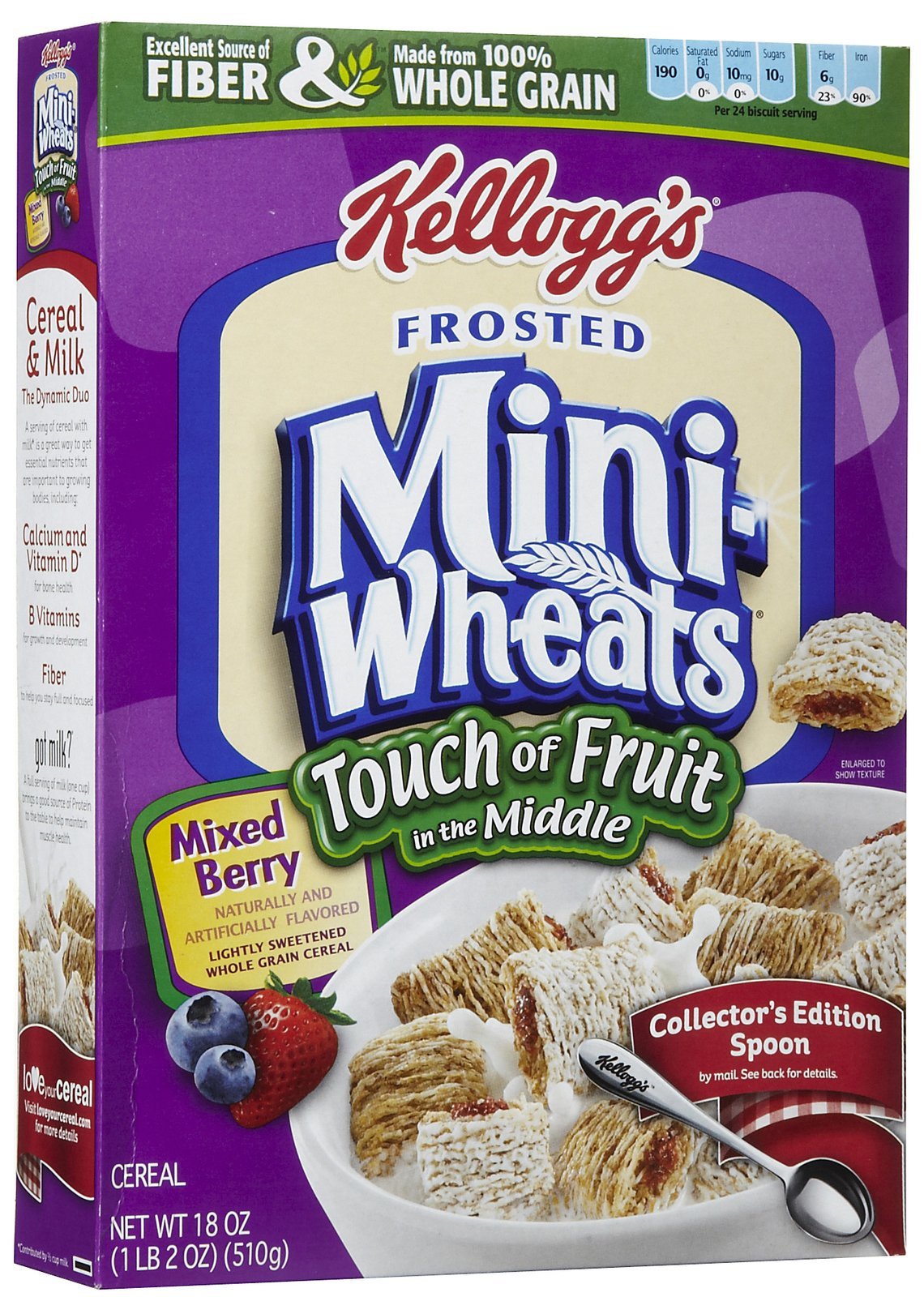 Frosted Mini Wheats Mixed Berry Cereal, Touch of Fruit in the Middle, 18 oz