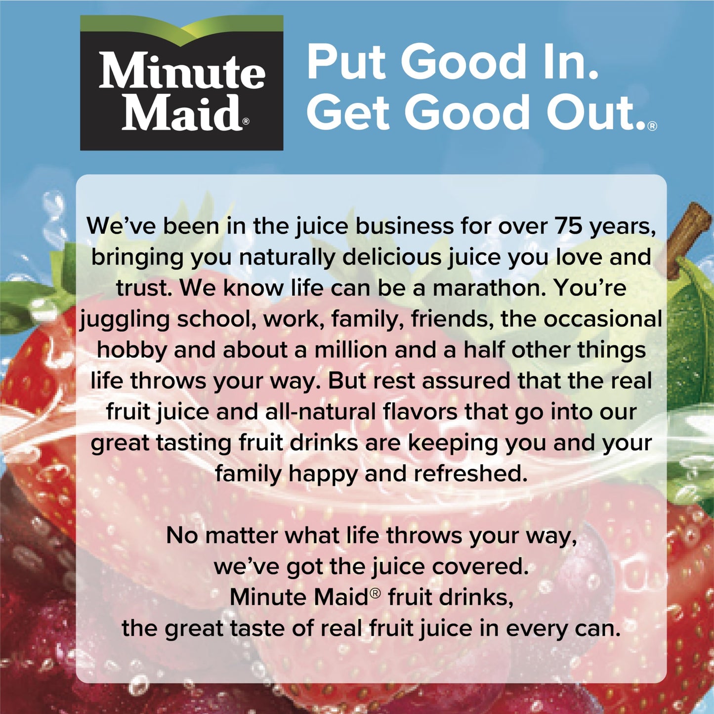 Minute Maid 6oz 8pk Fruit Punch w/ Calcium & Vitamin C