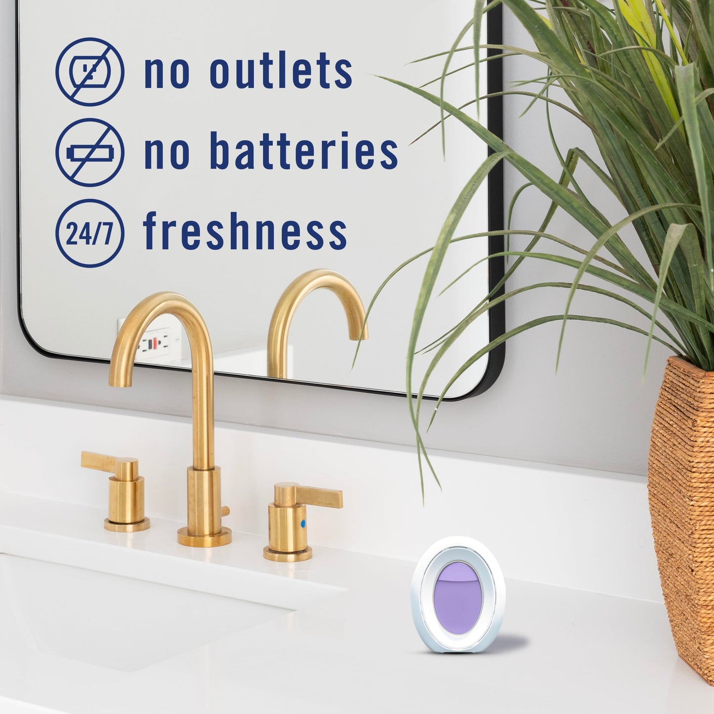 Febreze Small Spaces Air Freshener, Odor-Fighting, Plug-In Alternative, Air Fresheners for Home and Bathroom and Kitchen, Closet Air Fresheners, Light