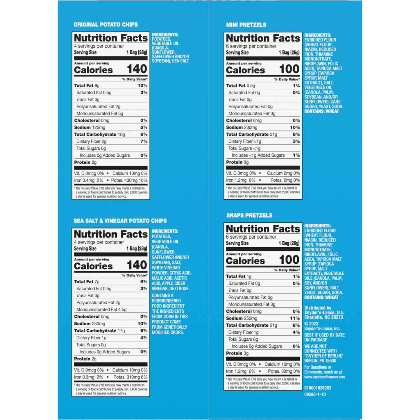 Snyder's of Hanover and Cape Cod Classic Mix Variety Pack, 20 Count Snack Bags