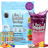 The Loaded Tea Shop Energy Drink Mix Sticks, Flavor Discovery 10 Pack, Sugar-Free, Zero Calories, 200mg Natural Caffeine, No Artificial
