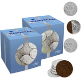 The Dreidel Company Hanukkah Coins, Dark Bittersweet Silver Gelt, Parve Kosher Chanukah Gelt, Made in Israel (2-Pack)