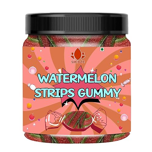 SMIBZE Natural Watermelon Strips Gummy 100 GM (Pack of 1) SMIBZE