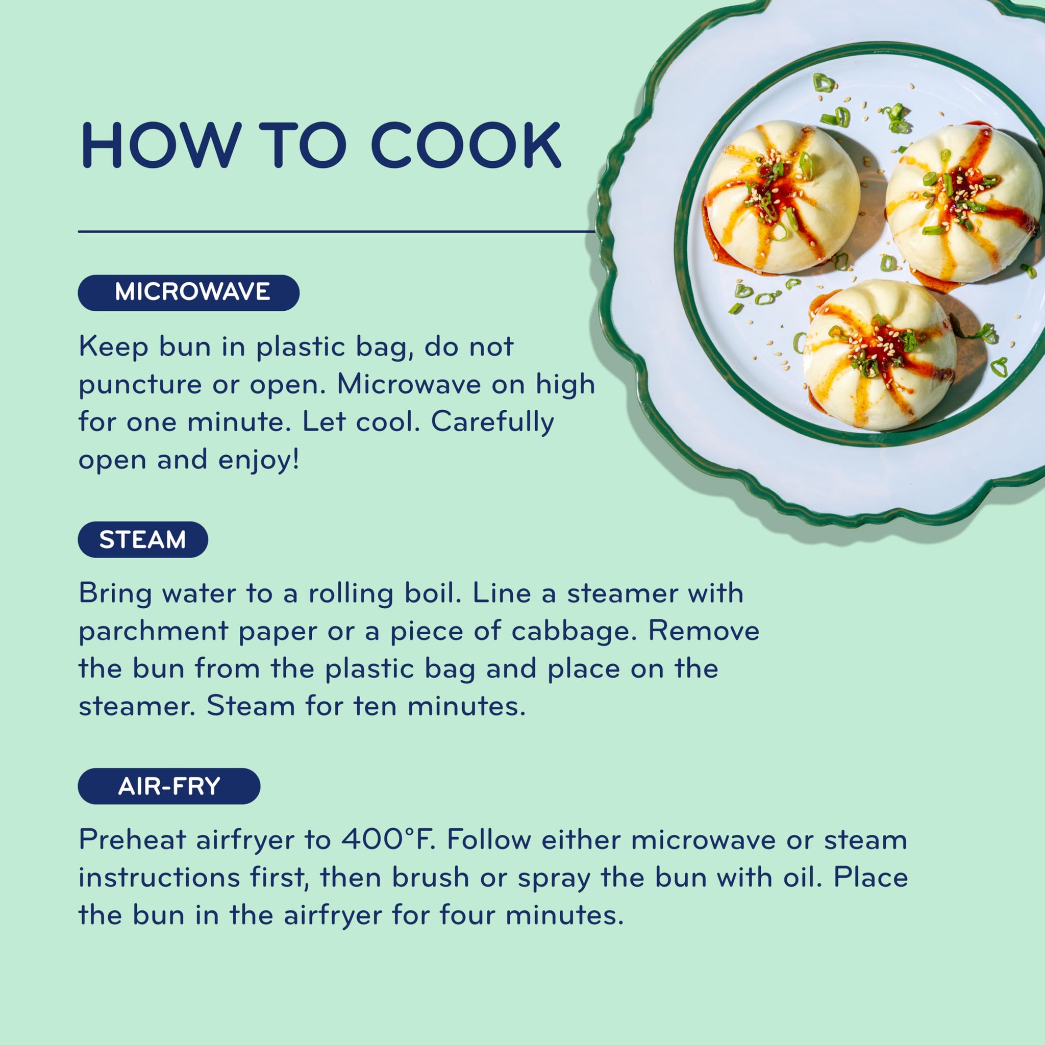 Laoban Dumplings?Sesame Chicken Bao Buns?Made with Free-Range Chicken, Shiitake Mushrooms, and Sesame?Frozen Meals Made from Scratch | No Artificial