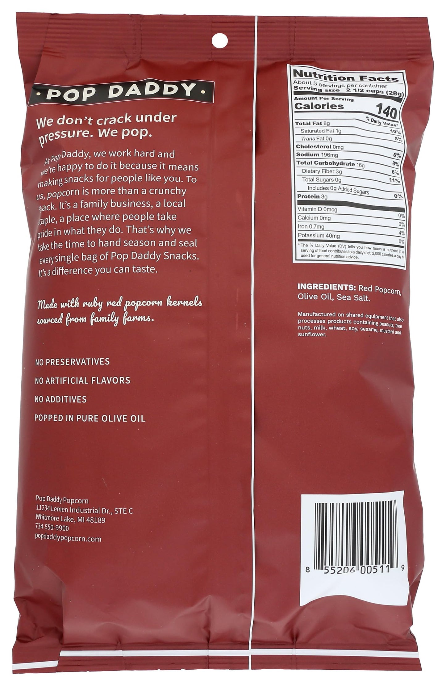 Pop Daddy Daddy-O Popcorn, 5 Oz