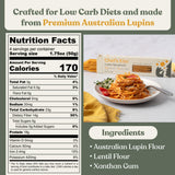 Chef’s Kiss Low Carb Spaghetti | 9g Net Carbs, 18g Protein | Keto, Low Glycemic Pasta made from Lupins | High Protein, Fiber Rich, Plant-Based | Keto