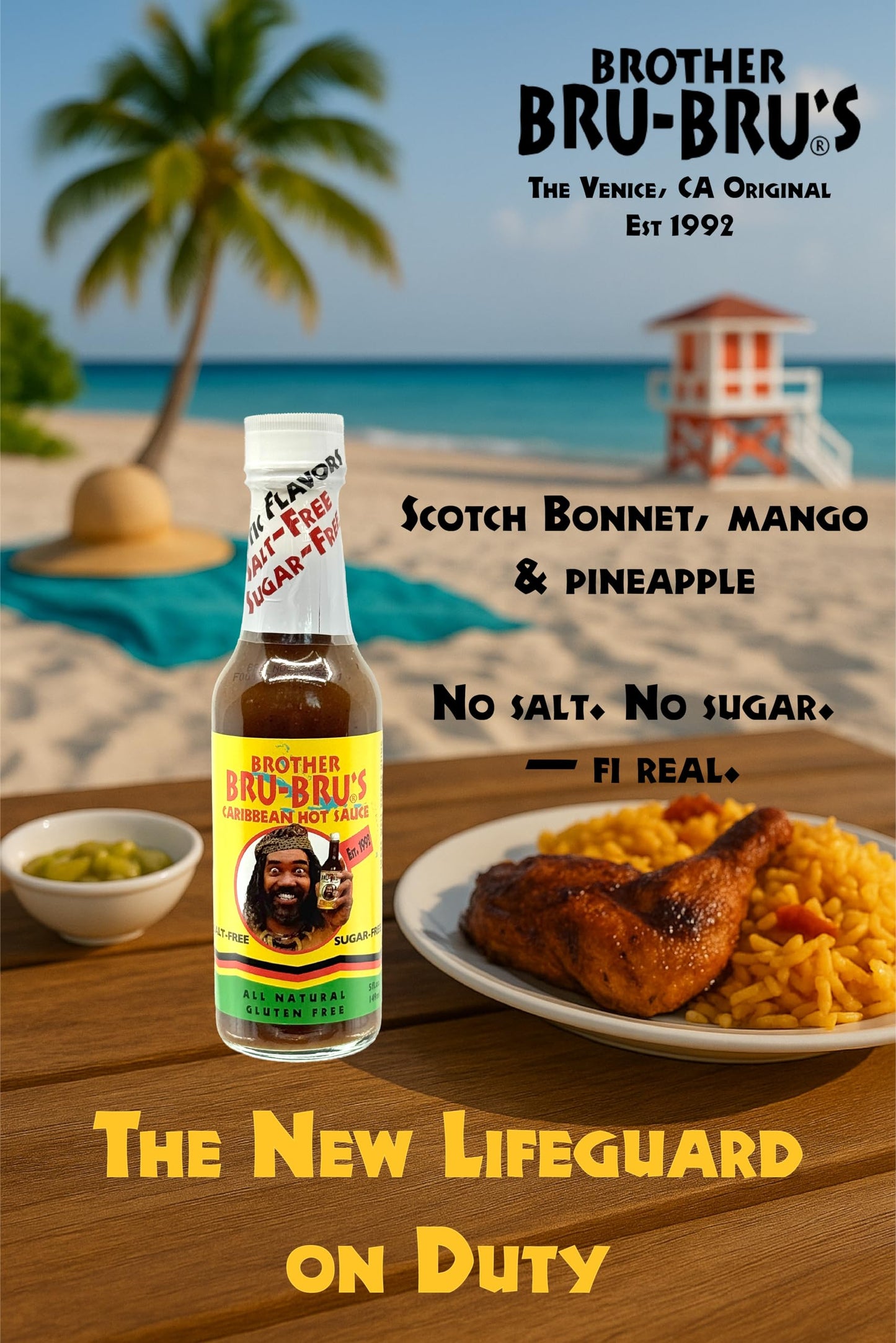 Brother Bru-Bru's Hot Sauce Variety Pack - African, Latin & Caribbean - 5 oz (Pack of 3)